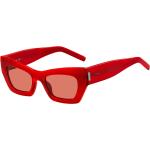 Reduzierte Rote HUGO BOSS BOSS Runde Runde Sonnenbrillen für Damen 