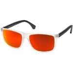 Rote Bench Rechteckige Rechteckige Sonnenbrillen aus Kunststoff für Damen 