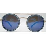 Reduzierte Blaue Humphreys Ovale Metallsonnenbrillen für Herren 