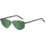 Sonnenbrille mit Doppelsteg und grünen Gläsern