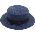 Schwarze Elegante Panamahüte ohne Verschluss aus Stroh 60 für Damen für den für den Sommer 