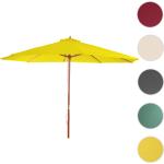 Gelbe Moderne Mendler Florida Runde Marktschirme & Sonnenschirme Gastronomie aus Holz wasserdicht 
