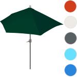 Sonnenschirm halbrund Parla, Halbschirm Balkonschirm, UV 50+ Polyester/Alu 3kg ' 270cm grün ohne Ständer