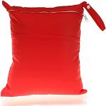 Rote Unifarbene Wetbags mit Riemchen klein 