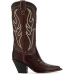 Reduzierte Braune SONORA Cowboy-Boots & Cowboystiefeletten aus Leder für Damen Größe 41 mit Absatzhöhe über 9cm 