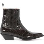 Schwarze SONORA Cowboy-Boots & Cowboystiefeletten aus Leder für Herren Größe 43 mit Absatzhöhe bis 3cm 