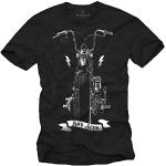 Reduzierte Schwarze Kurzärmelige Makaya Sons of Anarchy T-Shirts enganliegend für Herren Größe 3 XL 