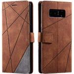 Braune Samsung Galaxy Note 8 Hüllen Art: Flip Cases mit Bildern aus Leder 