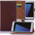 Sony Xperia M Hülle, Schutzhülle [Bookstyle Handytasche Standfunktion, Kartenfach] PU Leder Tasche für Sony Xperia M Wallet Case [Braun]
