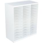 Weiße Paperflow Sortierstationen DIN A4 aus Kunststoff 36-teilig 