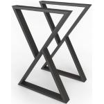 Schwarze Moderne Tischgestelle & Tischkufen matt aus Metall Breite 50-100cm, Höhe 0-50cm, Tiefe 0-50cm 