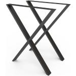 Schwarze Moderne Tischgestelle & Tischkufen matt aus Metall Breite 50-100cm, Höhe 0-50cm, Tiefe 50-100cm 