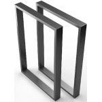 Silberne Moderne Rechteckige Tischgestelle & Tischkufen matt aus Metall Breite 0-50cm, Höhe 0-50cm, Tiefe 0-50cm 