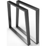 Silberne Moderne Tischgestelle & Tischkufen matt aus Metall Breite 50-100cm, Höhe 0-50cm, Tiefe 0-50cm 
