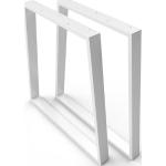Weiße Moderne Tischgestelle & Tischkufen matt aus Metall Breite 50-100cm, Höhe 0-50cm, Tiefe 0-50cm 