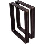 Schwarze Moderne Rechteckige Tischgestelle & Tischkufen aus Metall Breite 0-50cm, Höhe 0-50cm, Tiefe 0-50cm 