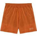 Orange Unifarbene High Waist Shorts aus Polyamid für Damen Größe L 