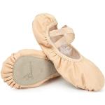 Reduzierte Beige Balletschuhe & Spitzenschuhe in Schmalweite aus Veloursleder leicht für Kinder Größe 33 