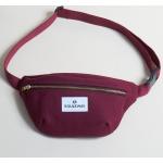 Bordeauxrote Souleway Vegane Damenbauchtaschen & Damenhüfttaschen mit Reißverschluss aus Canvas 