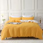 Reduzierte Gelbe Bettwäsche Sets & Bettwäsche Garnituren mit Reißverschluss aus Baumwolle 135x200 2-teilig 