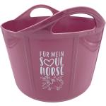 Rosa Putzboxen für Pferde aus Kunststoff mit Tragegriffen 