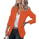 Orange Unifarbene Elegante Longblazer Handwäsche für Damen Größe XXL für den für den Sommer 