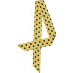 Gelbe Gepunktete Vintage Seidentücher aus Seide für Damen Größe S für den für den Sommer 