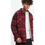 Southpole Männer Übergangsjacke Flannel Quilted Shirt in rot M rot