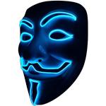 SOUTHSKY LED Maske V For Vendetta Maske EL Draht Leuchten Für Halloween Kostüm Cosplay Party(V-Blue)(V-Blau)