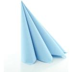 Hellblaue Unifarbene Quadratische Papierservietten 12-teilig 