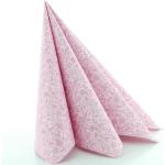 Rosa Quadratische Servietten aus Textil 