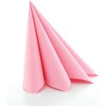Rosa Unifarbene Quadratische Stoffservietten aus Textil 50-teilig 