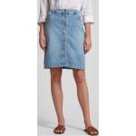 Blaue Soyaconcept Mini Röcke mit Knopfleiste aus Baumwollmischung für Damen Größe M 