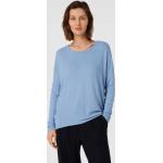 Hellblaue Melierte Oversize Soyaconcept Damensweatshirts aus Viskose Größe XL 