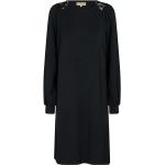 Schwarze Unifarbene Soyaconcept Rundhals-Ausschnitt Shirtkleider für Damen Größe XL 