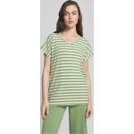 Grüne Soyaconcept V-Ausschnitt T-Shirts für Damen Größe M 