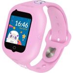 Rosa Smartwatches aus Silikon mit LTE mit Silikonarmband für Kinder 