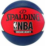 Spalding NBA Highlight Ball Basketball, Marine/Rot/Weiß, 7