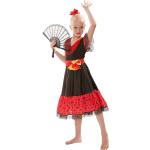 Schwarze Buttinette Spanierin-Kostüme für Kinder Größe 164 