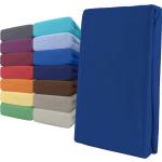 Blaue Spannbettlaken & Spannbetttücher aus Jersey trocknergeeignet 220x200 