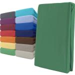 Grüne Unifarbene Spannbettlaken & Spannbetttücher aus Jersey trocknergeeignet 130x200 2-teilig 