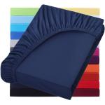 Reduzierte Marineblaue Spannbettlaken & Spannbetttücher aus Jersey 140x200 