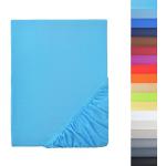 Reduzierte Blaue Spannbettlaken & Spannbetttücher aus Textil 220x200 