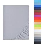 Reduzierte Silbergraue Spannbettlaken & Spannbetttücher aus Textil 140x200 