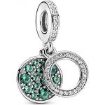 Reduzierte Grüne PANDORA Charms aus Silber mit Echte Perle für Damen 1-teilig 