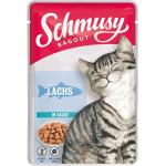Reduziertes Schmusy Getreidefreies Katzenfutter mit Lachs 