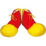 Spassprofi Clownsschuhe Schuhe für Clown rot/gelb zweifarbige Clownschuhe