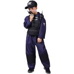 Blaue Polizei-Kostüme aus Polyester für Kinder Größe 152 