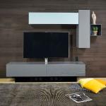 Silberne SPECTRAL Brick Wohnzimmermöbel aus Massivholz 60”- 64” 