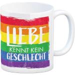 Bunte LGBT Gay Pride Kaffeebecher 300 ml aus Keramik 